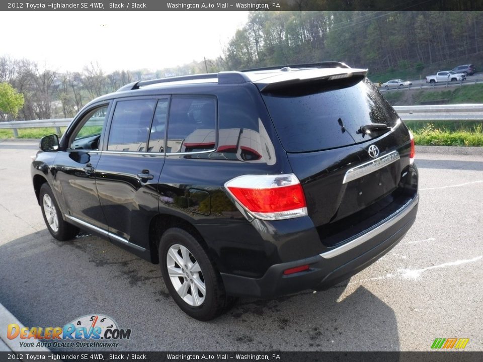 2012 Toyota Highlander SE 4WD Black / Black Photo #14