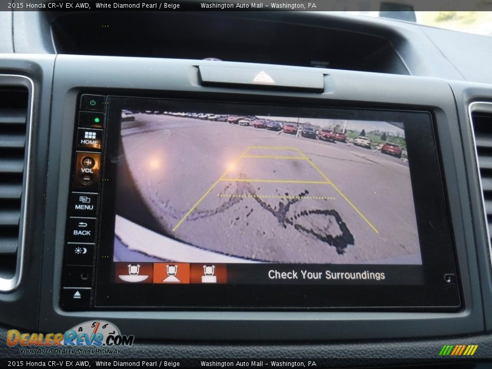 2015 Honda CR-V EX AWD White Diamond Pearl / Beige Photo #16