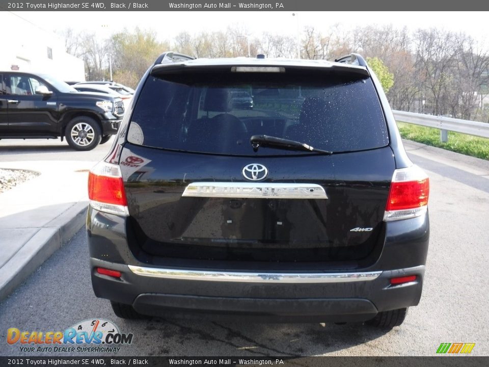 2012 Toyota Highlander SE 4WD Black / Black Photo #15