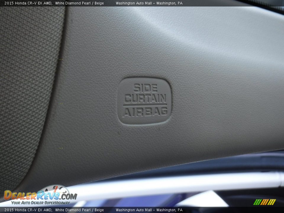 2015 Honda CR-V EX AWD White Diamond Pearl / Beige Photo #22