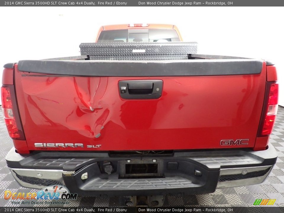 Fire Red 2014 GMC Sierra 3500HD SLT Crew Cab 4x4 Dually Photo #13