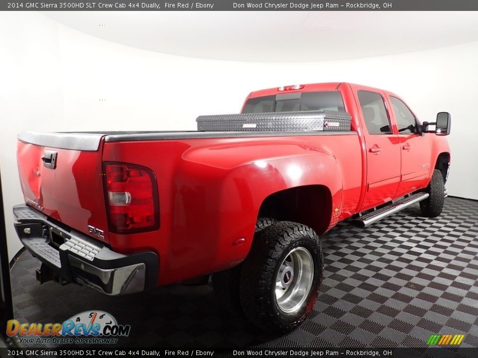 2014 GMC Sierra 3500HD SLT Crew Cab 4x4 Dually Fire Red / Ebony Photo #16