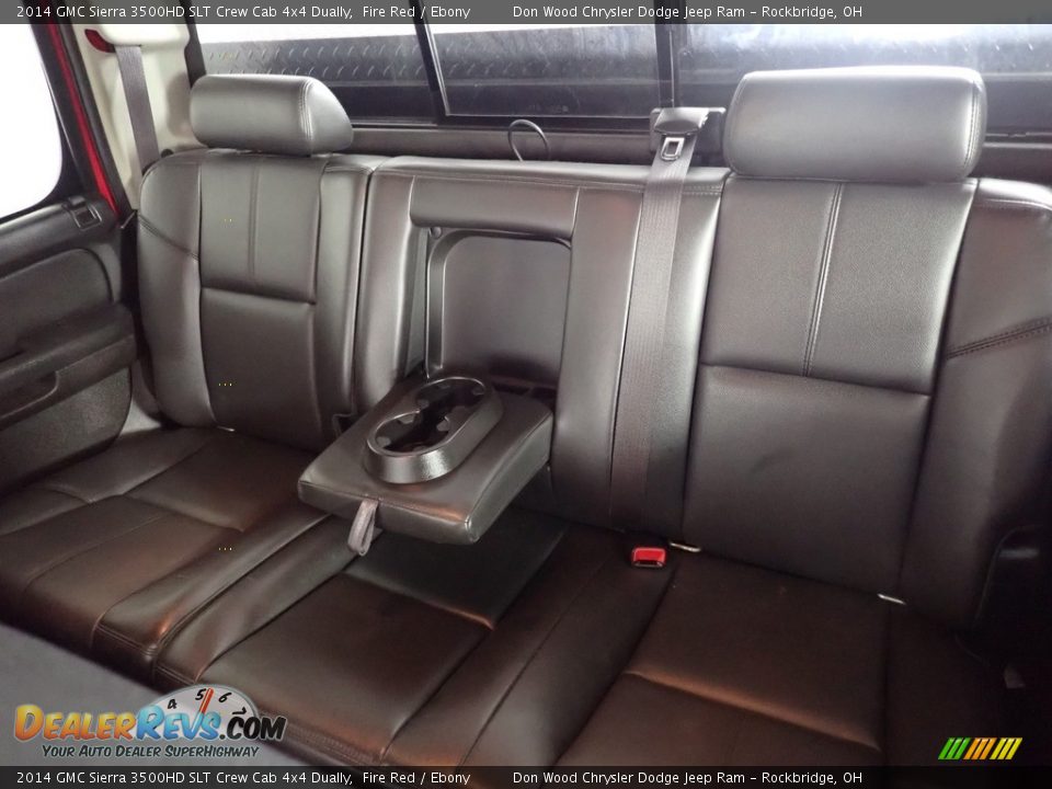 Rear Seat of 2014 GMC Sierra 3500HD SLT Crew Cab 4x4 Dually Photo #24