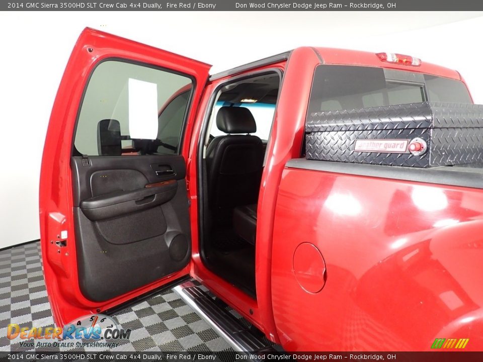 2014 GMC Sierra 3500HD SLT Crew Cab 4x4 Dually Fire Red / Ebony Photo #25