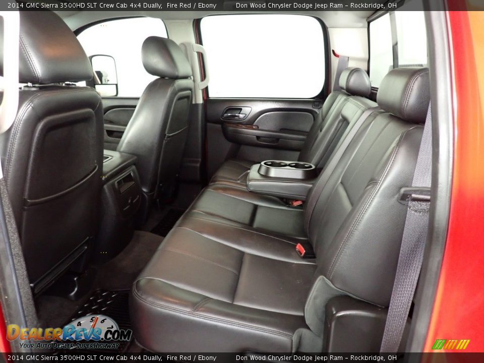 Rear Seat of 2014 GMC Sierra 3500HD SLT Crew Cab 4x4 Dually Photo #26