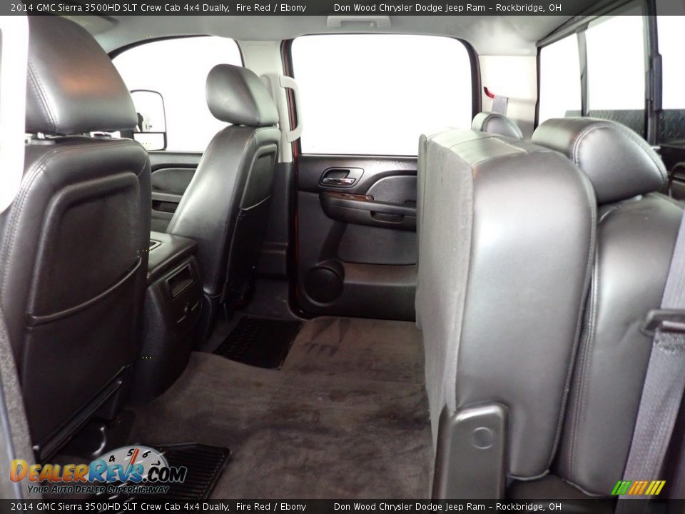 Rear Seat of 2014 GMC Sierra 3500HD SLT Crew Cab 4x4 Dually Photo #27