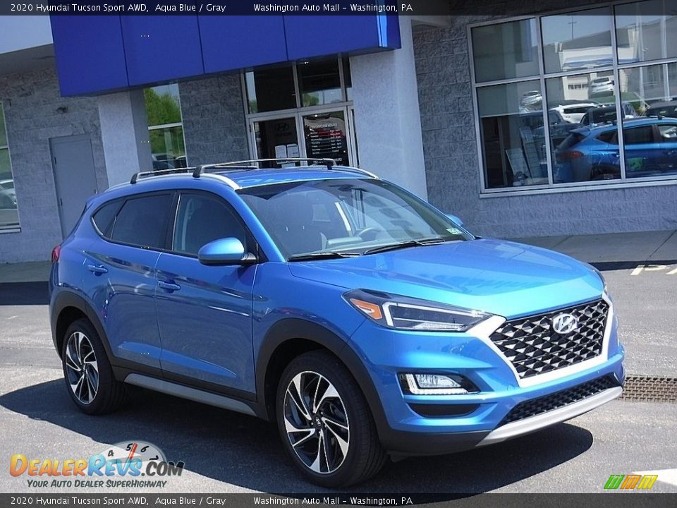 2020 Hyundai Tucson Sport AWD Aqua Blue / Gray Photo #1