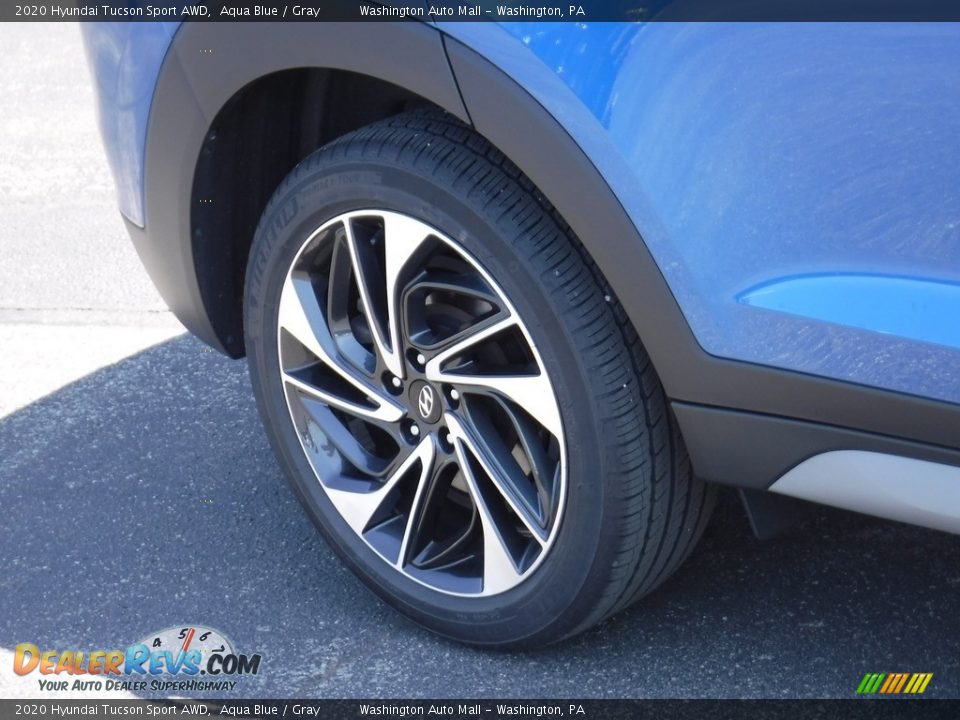 2020 Hyundai Tucson Sport AWD Aqua Blue / Gray Photo #3