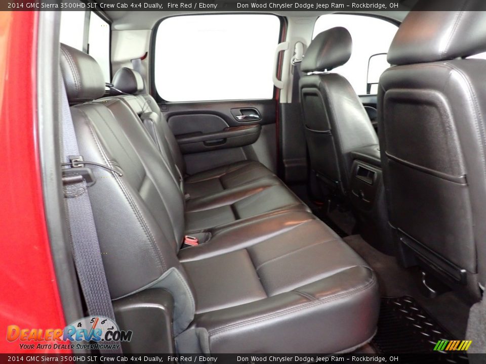 Rear Seat of 2014 GMC Sierra 3500HD SLT Crew Cab 4x4 Dually Photo #30