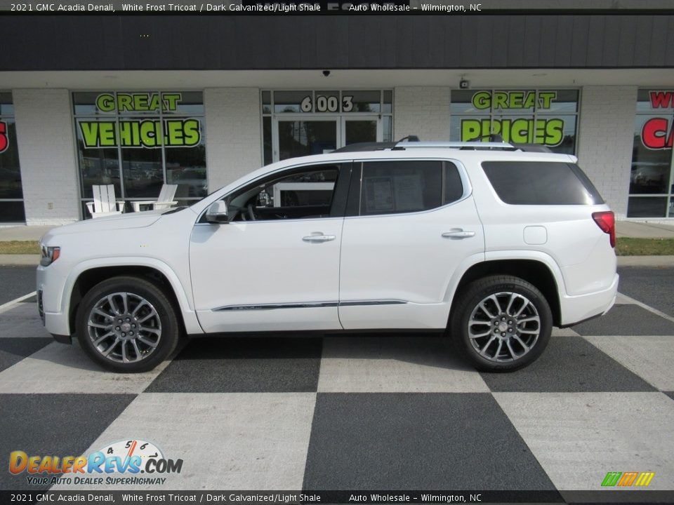 2021 GMC Acadia Denali White Frost Tricoat / Dark Galvanized/Light Shale Photo #1