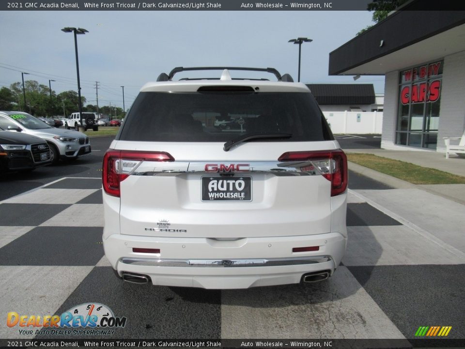 2021 GMC Acadia Denali White Frost Tricoat / Dark Galvanized/Light Shale Photo #4