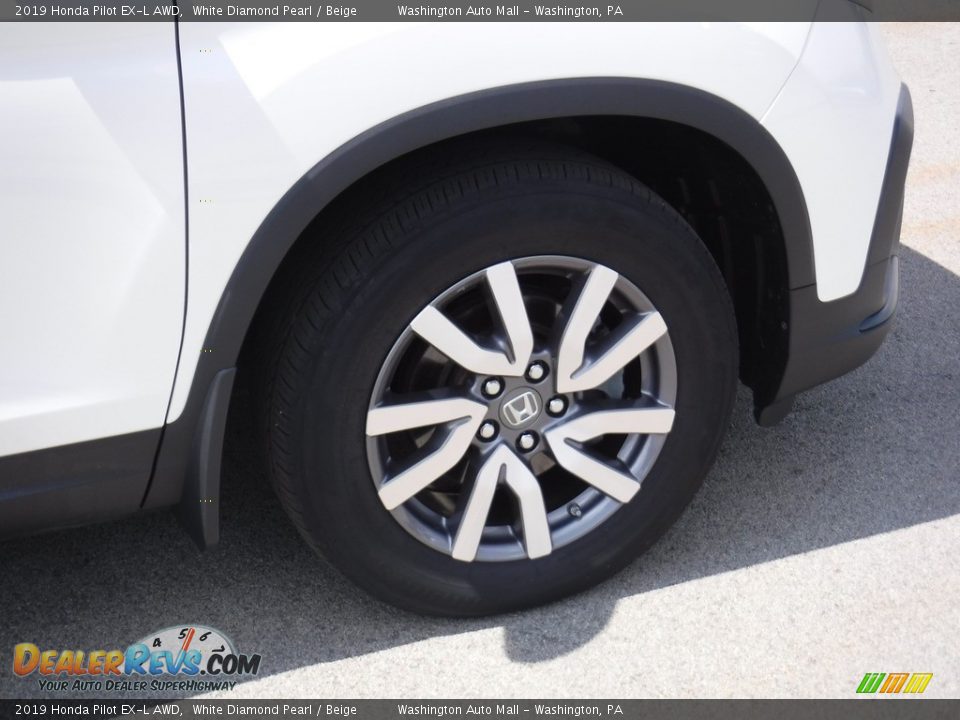 2019 Honda Pilot EX-L AWD White Diamond Pearl / Beige Photo #3