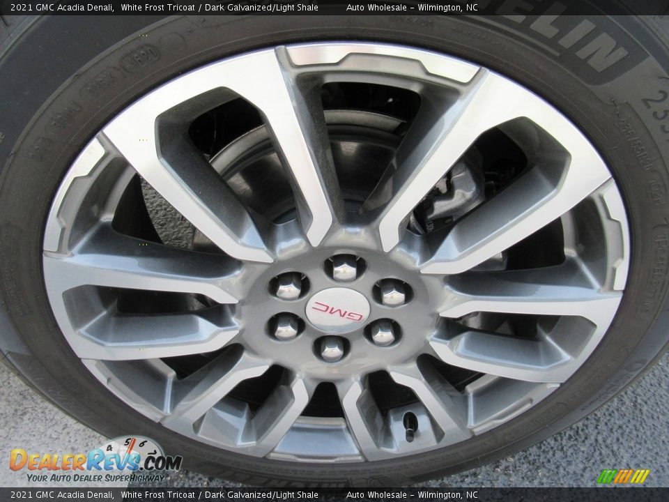 2021 GMC Acadia Denali White Frost Tricoat / Dark Galvanized/Light Shale Photo #7