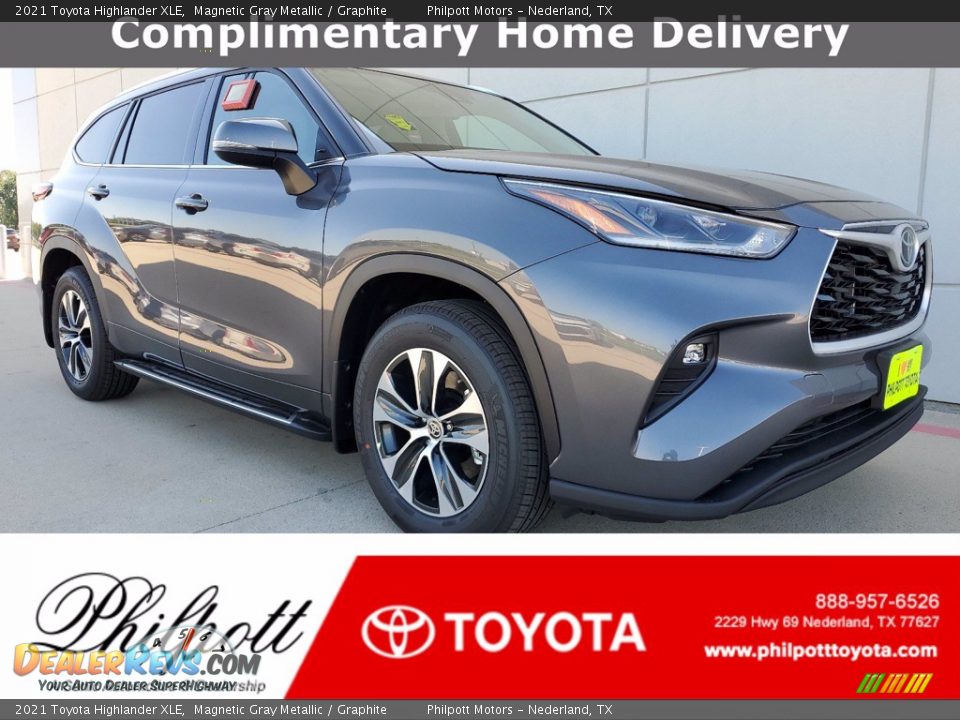 2021 Toyota Highlander XLE Magnetic Gray Metallic / Graphite Photo #1