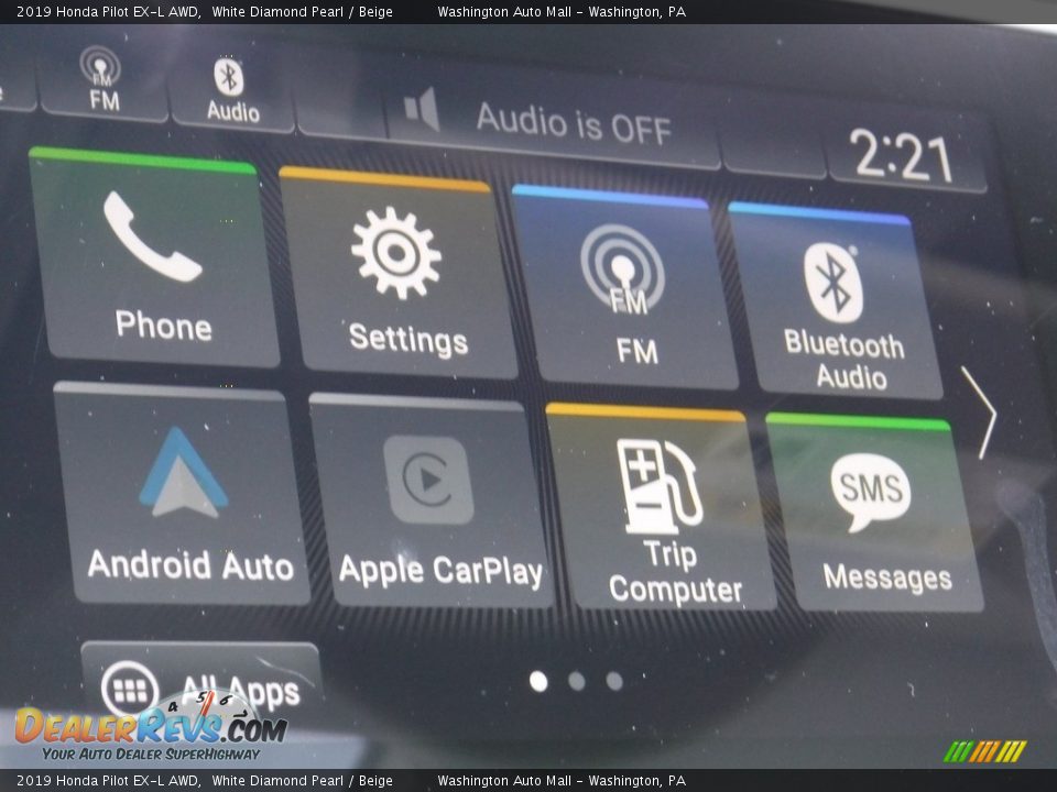 2019 Honda Pilot EX-L AWD White Diamond Pearl / Beige Photo #19