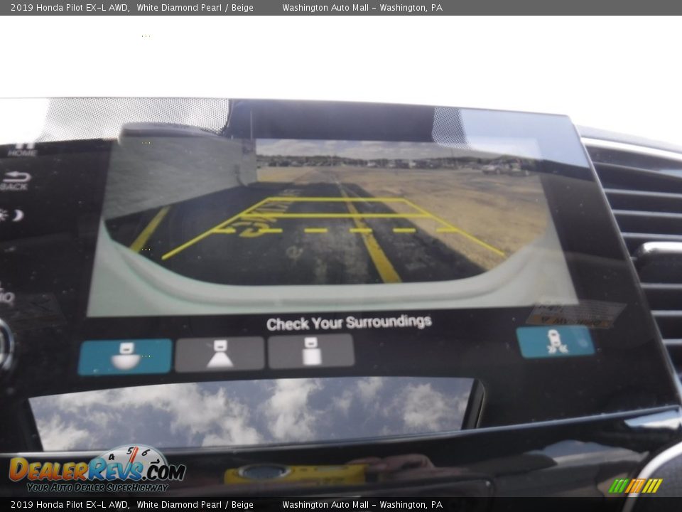 2019 Honda Pilot EX-L AWD White Diamond Pearl / Beige Photo #20