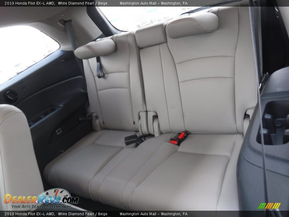 2019 Honda Pilot EX-L AWD White Diamond Pearl / Beige Photo #27