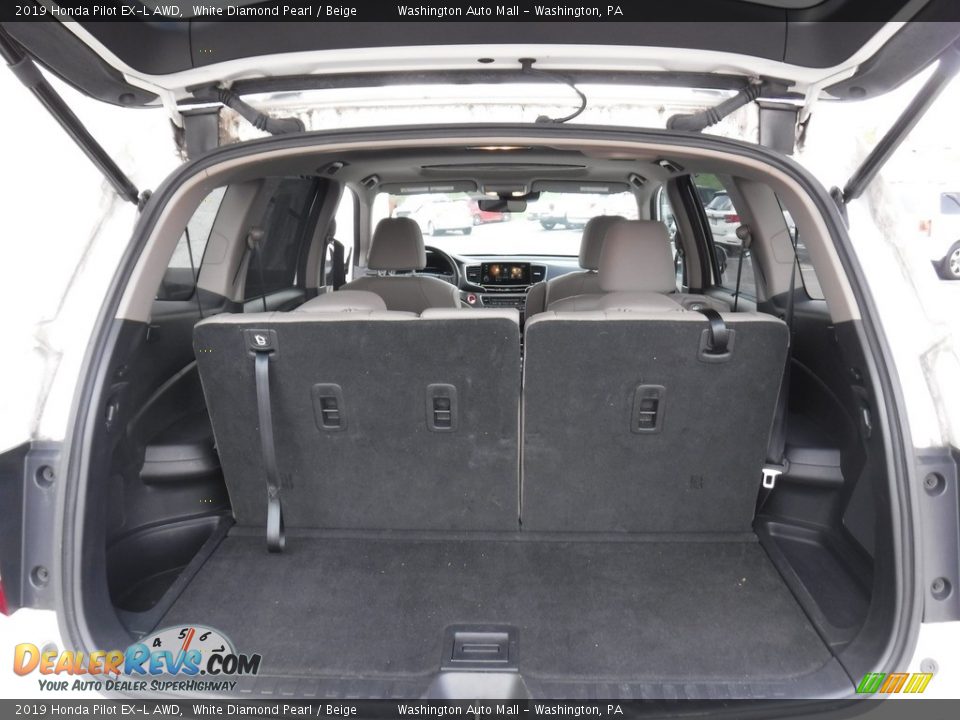 2019 Honda Pilot EX-L AWD White Diamond Pearl / Beige Photo #28