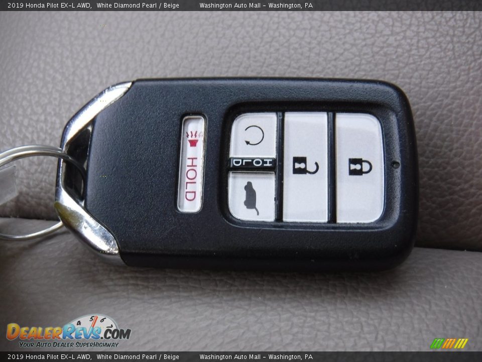 2019 Honda Pilot EX-L AWD White Diamond Pearl / Beige Photo #30