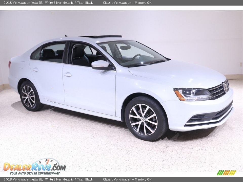 2018 Volkswagen Jetta SE White Silver Metallic / Titan Black Photo #1