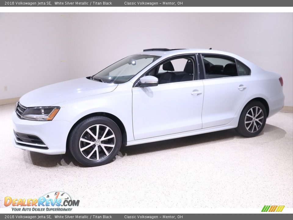 2018 Volkswagen Jetta SE White Silver Metallic / Titan Black Photo #3