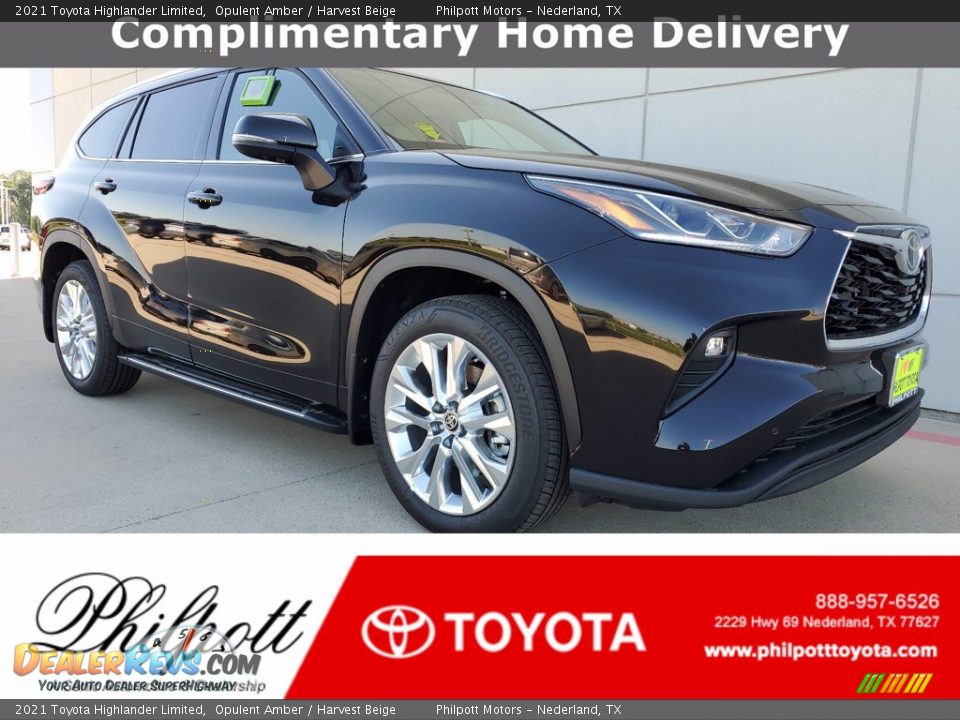 2021 Toyota Highlander Limited Opulent Amber / Harvest Beige Photo #1