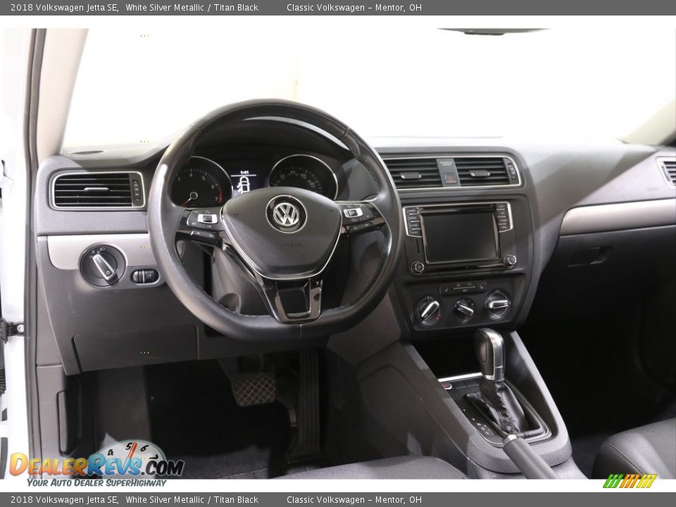 2018 Volkswagen Jetta SE White Silver Metallic / Titan Black Photo #6