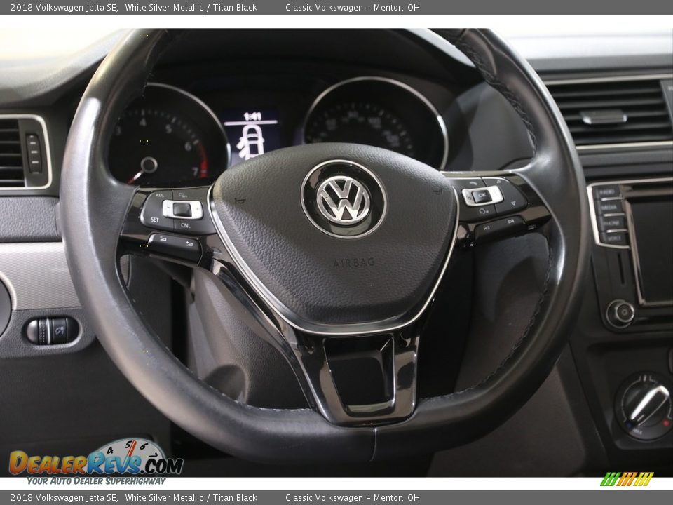 2018 Volkswagen Jetta SE White Silver Metallic / Titan Black Photo #7