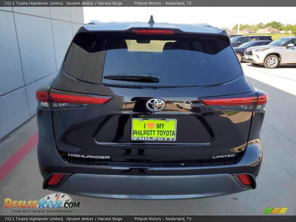 2021 Toyota Highlander Limited Opulent Amber / Harvest Beige Photo #8
