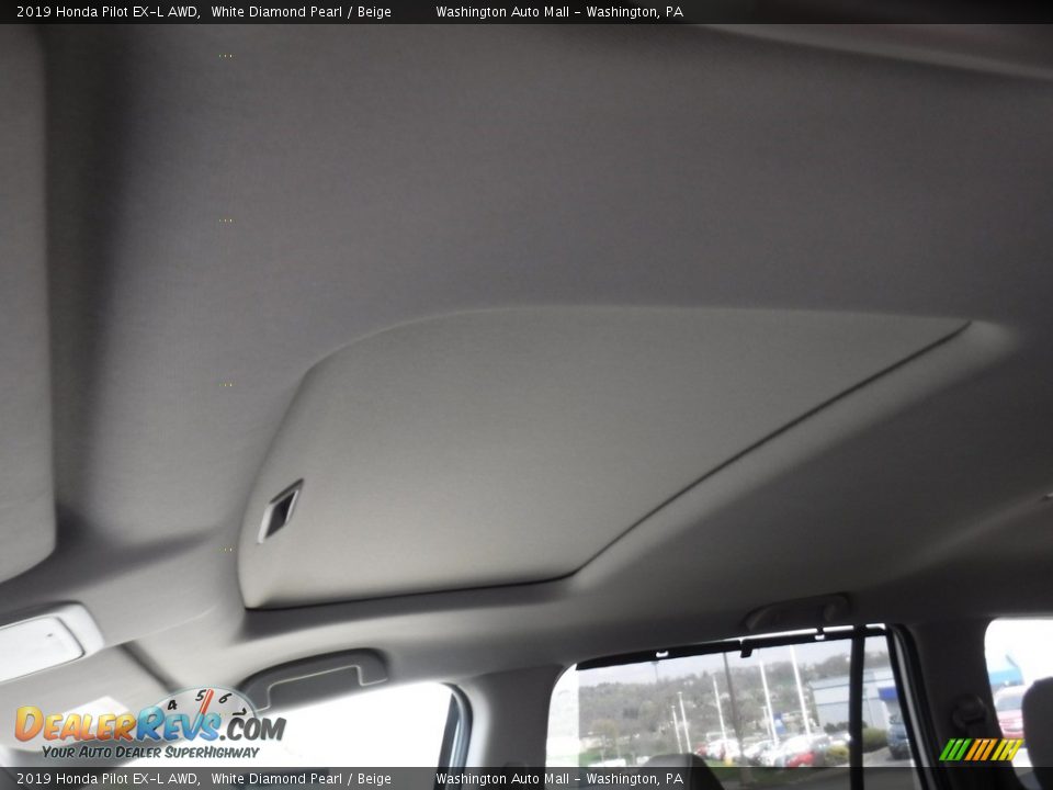 2019 Honda Pilot EX-L AWD White Diamond Pearl / Beige Photo #11