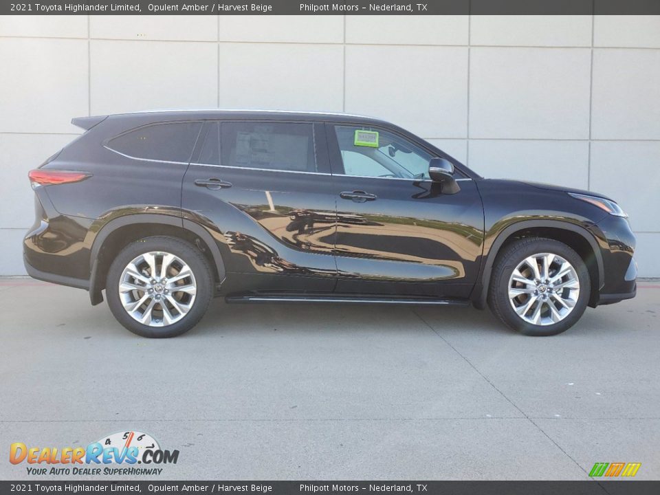 2021 Toyota Highlander Limited Opulent Amber / Harvest Beige Photo #12