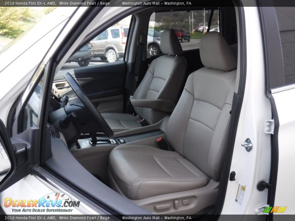 2019 Honda Pilot EX-L AWD White Diamond Pearl / Beige Photo #15