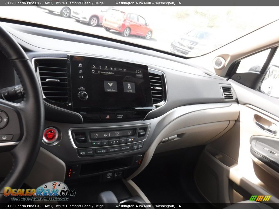 2019 Honda Pilot EX-L AWD White Diamond Pearl / Beige Photo #18