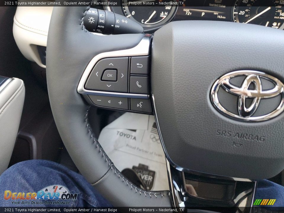 2021 Toyota Highlander Limited Opulent Amber / Harvest Beige Photo #16