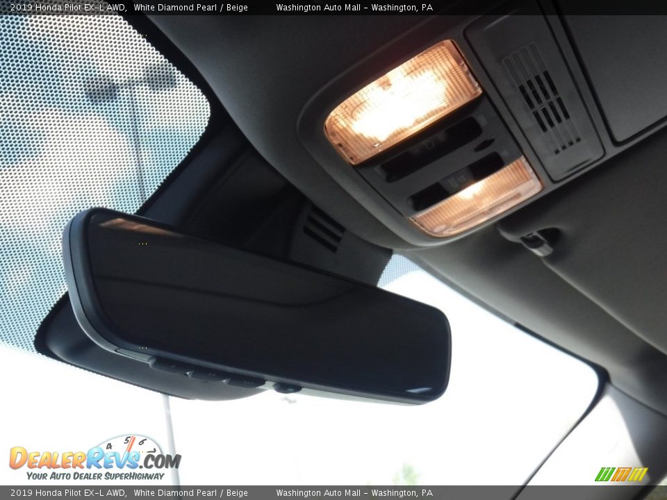 2019 Honda Pilot EX-L AWD White Diamond Pearl / Beige Photo #21
