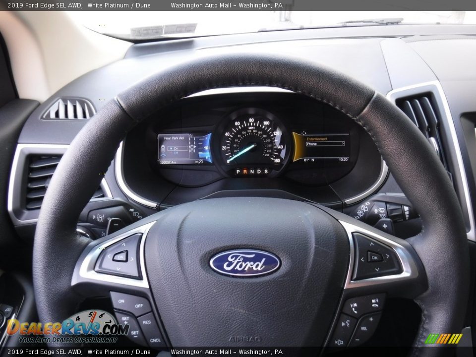 2019 Ford Edge SEL AWD White Platinum / Dune Photo #5