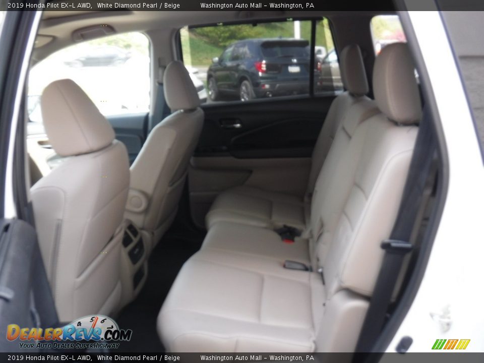 2019 Honda Pilot EX-L AWD White Diamond Pearl / Beige Photo #27