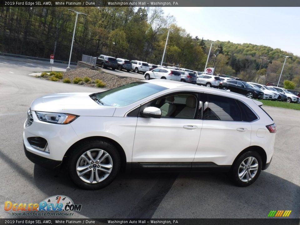 2019 Ford Edge SEL AWD White Platinum / Dune Photo #11