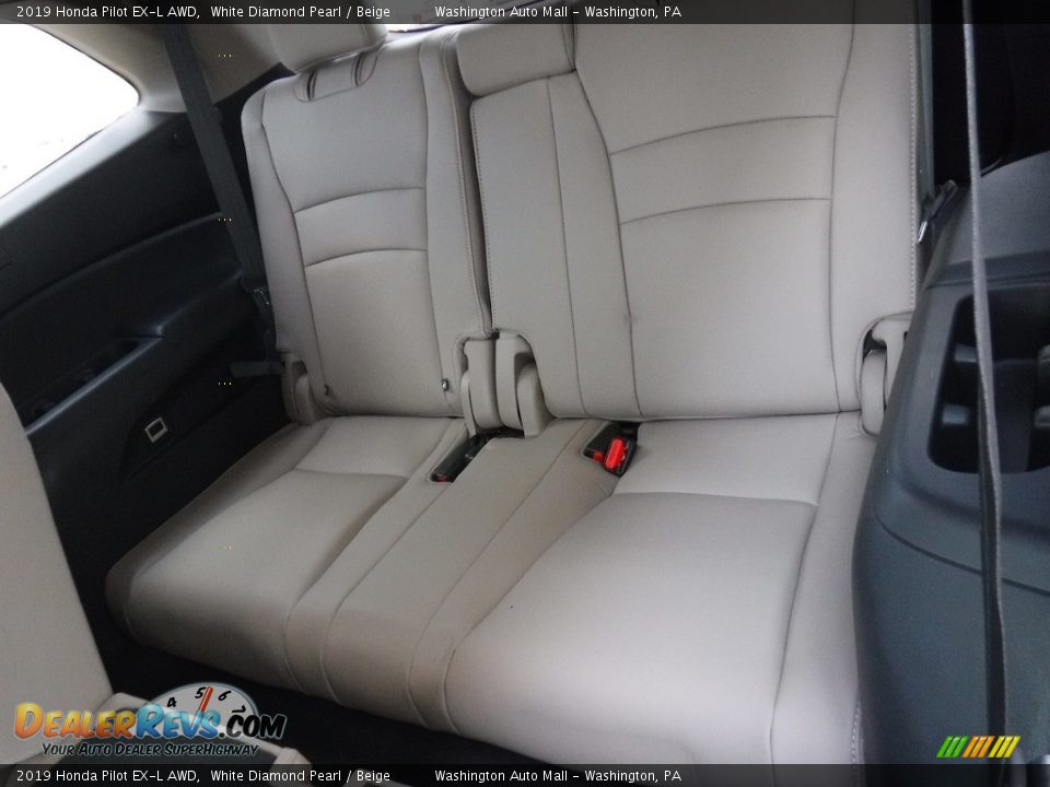 2019 Honda Pilot EX-L AWD White Diamond Pearl / Beige Photo #29