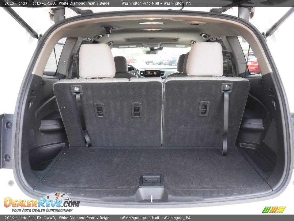 2019 Honda Pilot EX-L AWD White Diamond Pearl / Beige Photo #30