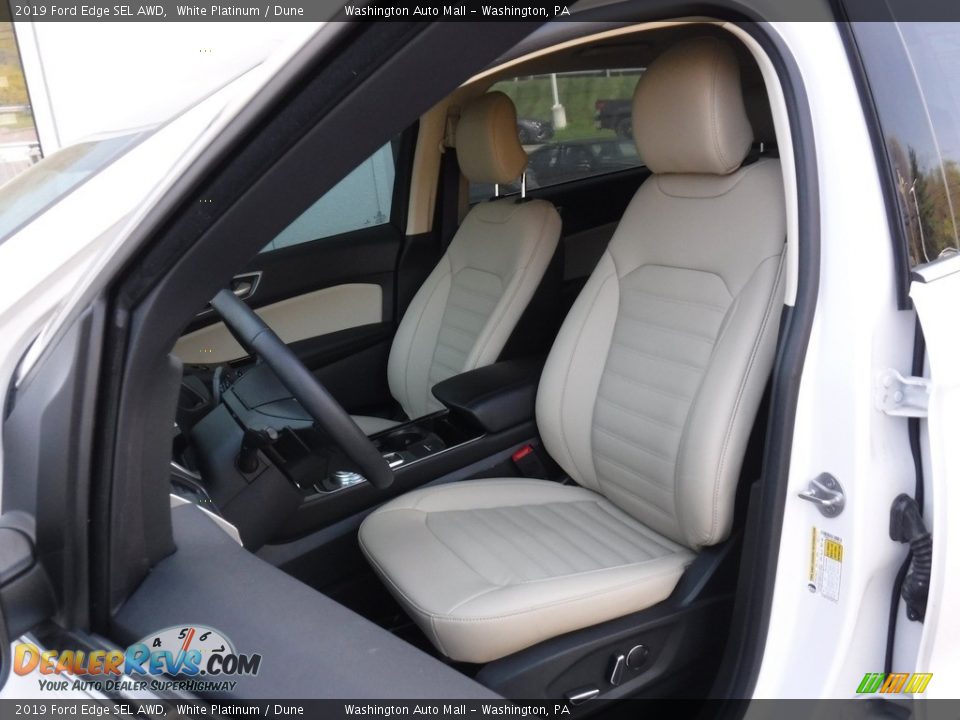 2019 Ford Edge SEL AWD White Platinum / Dune Photo #19