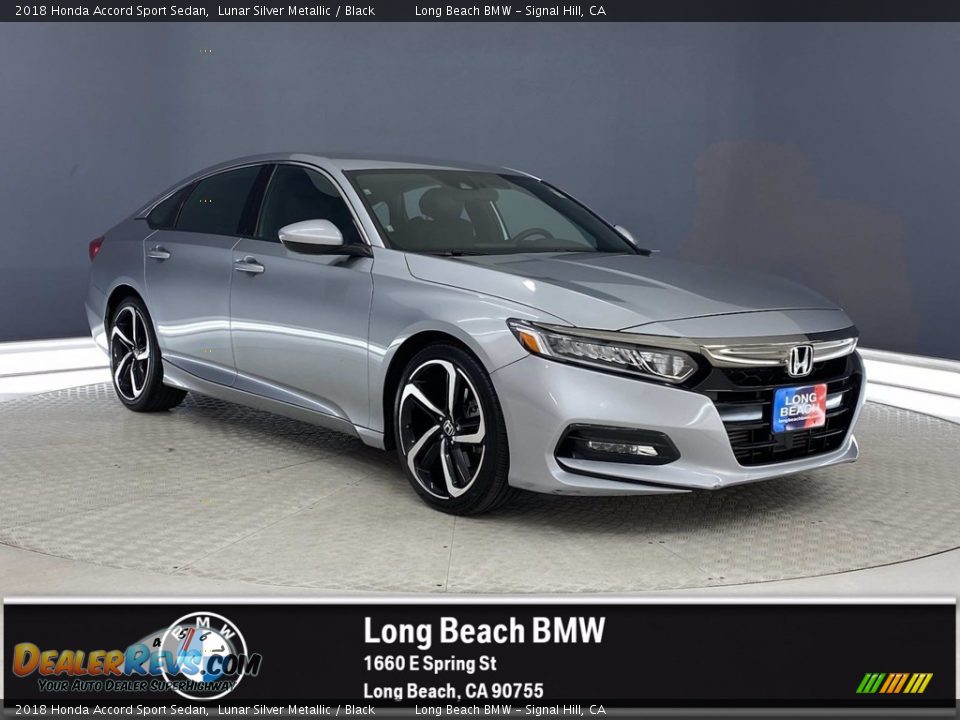 2018 Honda Accord Sport Sedan Lunar Silver Metallic / Black Photo #1