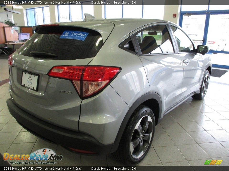 2018 Honda HR-V EX AWD Lunar Silver Metallic / Gray Photo #7