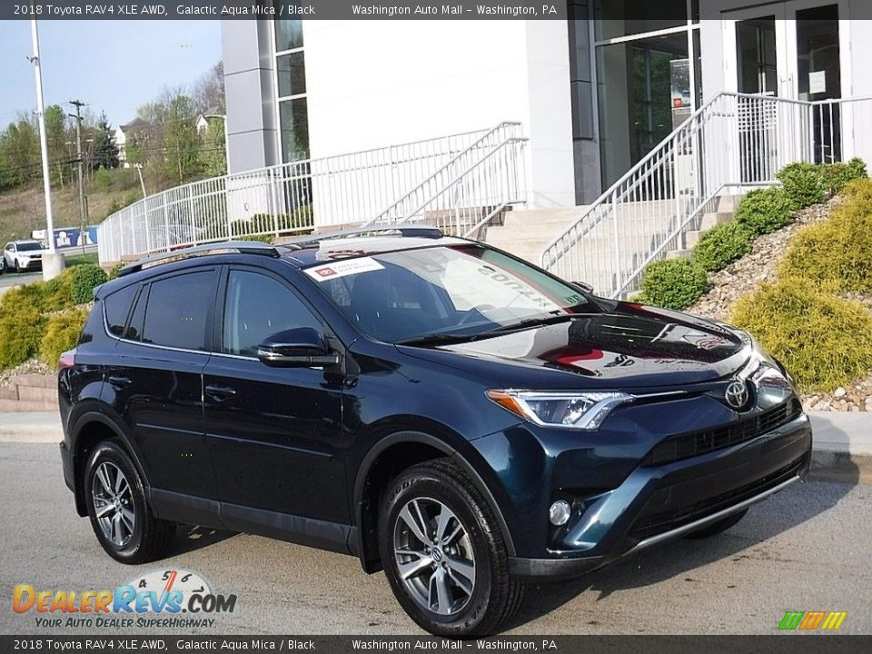 2018 Toyota RAV4 XLE AWD Galactic Aqua Mica / Black Photo #1