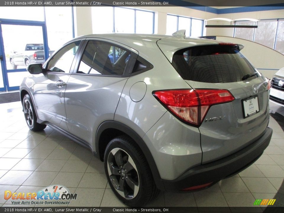 2018 Honda HR-V EX AWD Lunar Silver Metallic / Gray Photo #9