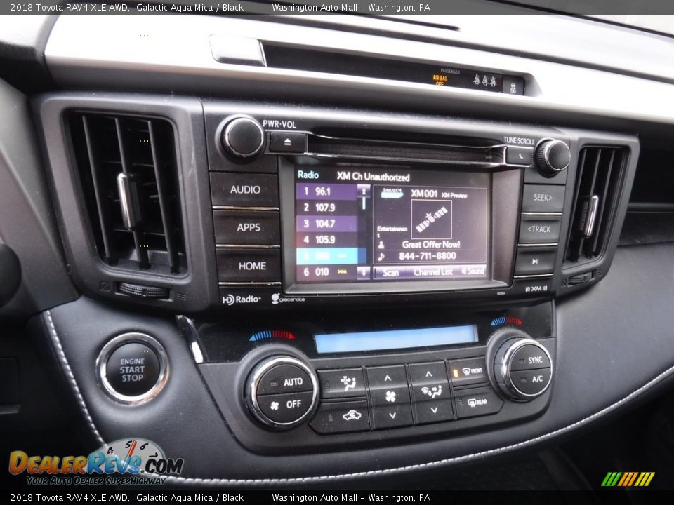 2018 Toyota RAV4 XLE AWD Galactic Aqua Mica / Black Photo #3