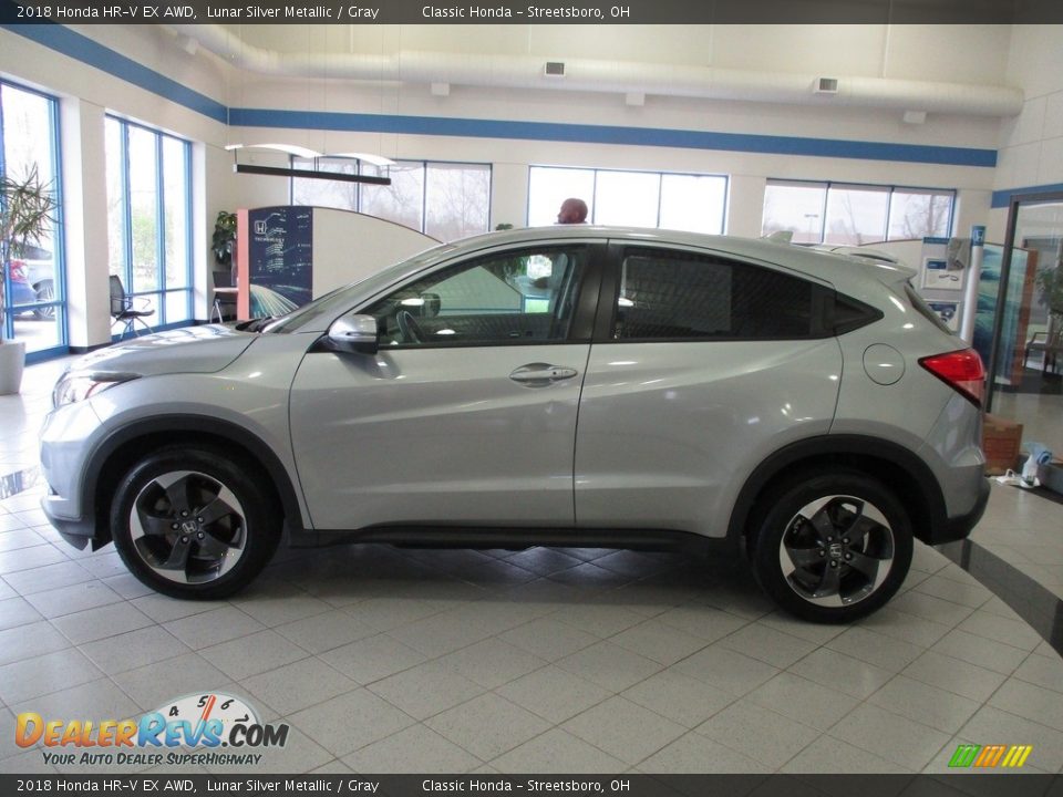 2018 Honda HR-V EX AWD Lunar Silver Metallic / Gray Photo #10