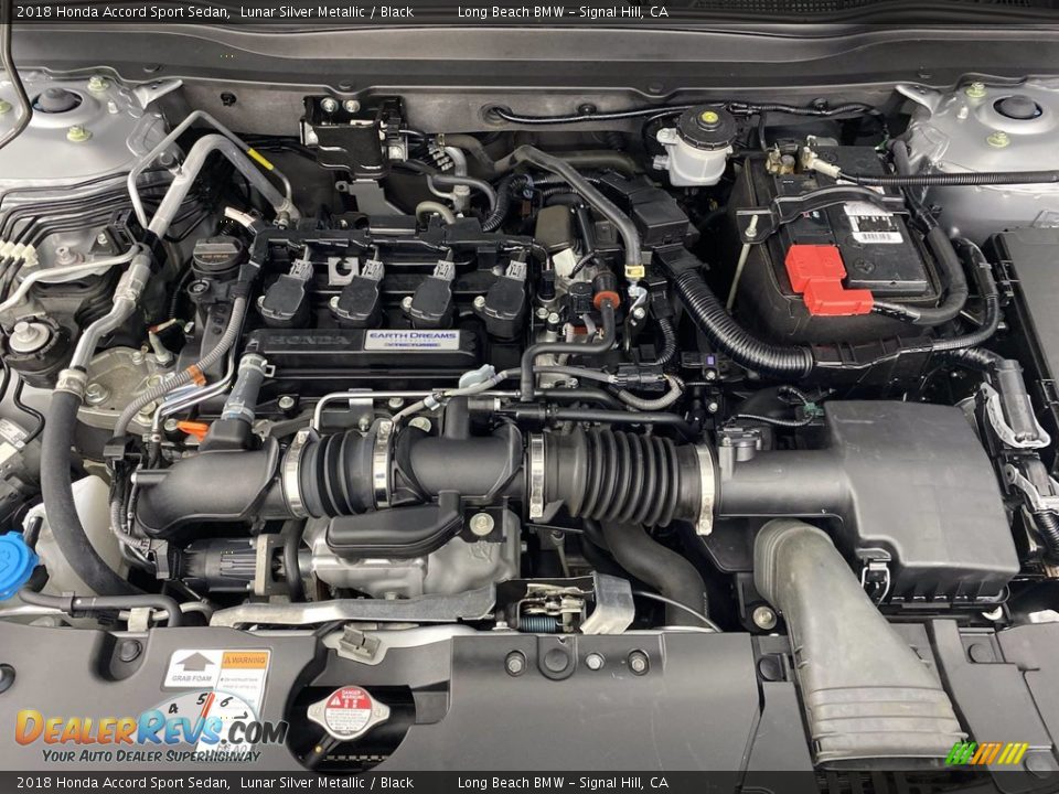 2018 Honda Accord Sport Sedan Lunar Silver Metallic / Black Photo #12