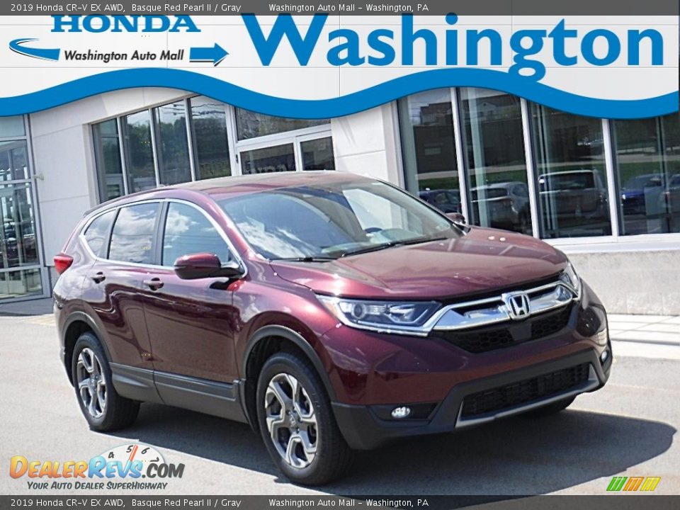 2019 Honda CR-V EX AWD Basque Red Pearl II / Gray Photo #1