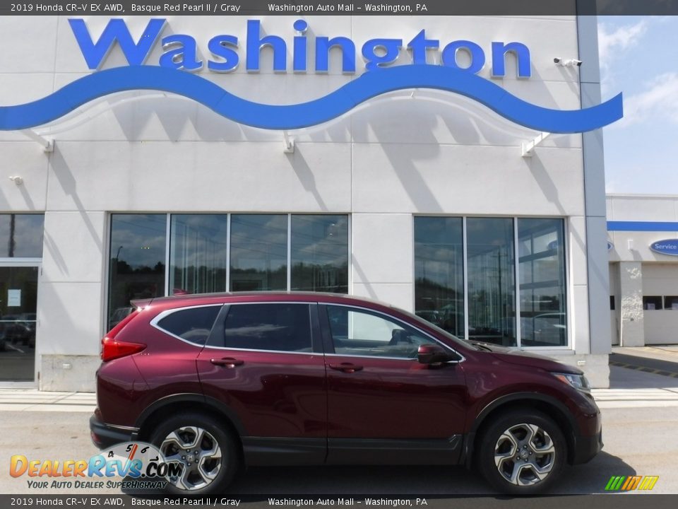 2019 Honda CR-V EX AWD Basque Red Pearl II / Gray Photo #2